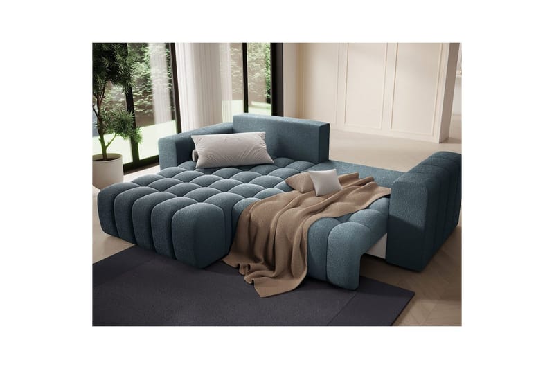 Seksjon Eltap Bonett 250x175x92 cm - Jaffray 40, Blå, Venstre - Møbler - Sofaer - Sovesofaer - Sovesofa divan