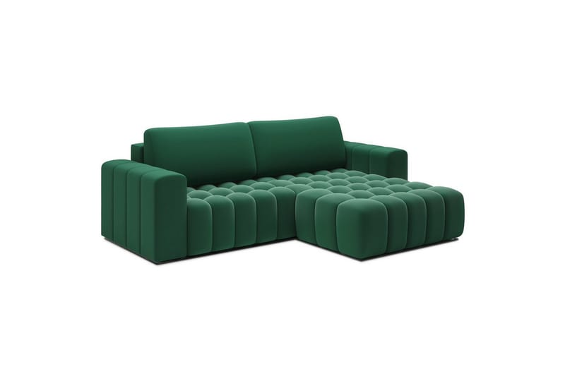 Seksjon Eltap Bonett 250x175x92 cm - Kronos 19, Mørk grønn, Høyre - Møbler - Sofaer - Sovesofaer - Sovesofa divan