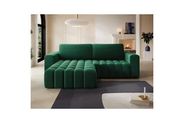 Seksjon Eltap Bonett 250x175x92 cm - Kronos 19, Mørk grønn, Venstre - Møbler - Sofaer - Sovesofaer - Sovesofa divan
