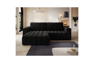 Seksjon Eltap Bonett 250x175x92 cm - Matt Velvet 99, Blå, Venstre - Møbler - Sofaer - Sovesofaer - Sovesofa divan