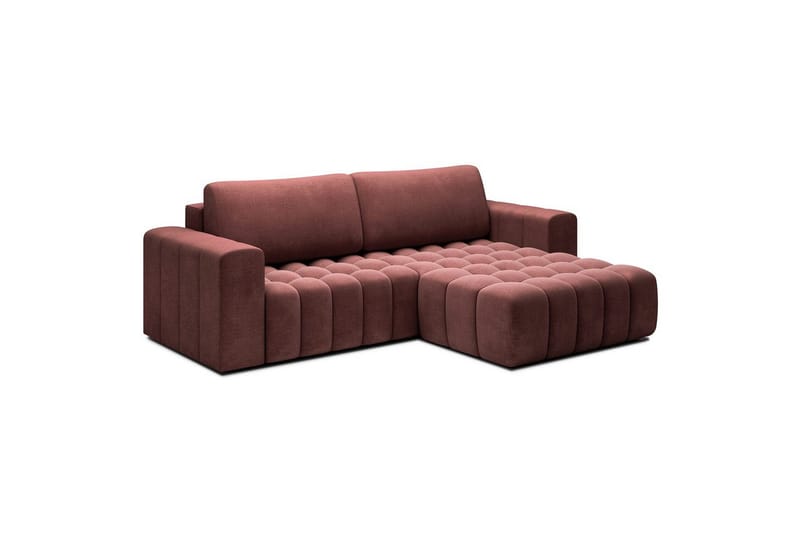 Seksjon Eltap Bonett 250x175x92 cm - Monolith 63, Rosa, Høyre - Møbler - Sofaer - Sovesofaer - Sovesofa divan