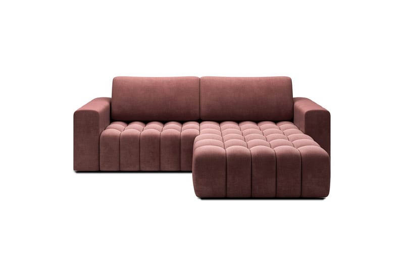 Seksjon Eltap Bonett 250x175x92 cm - Monolith 63, Rosa, Høyre - Møbler - Sofaer - Sovesofaer - Sovesofa divan