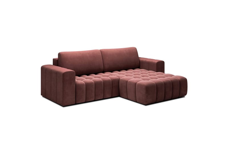 Seksjon Eltap Bonett 250x175x92 cm - Monolith 63, Rosa, Høyre - Møbler - Sofaer - Sovesofaer - Sovesofa divan