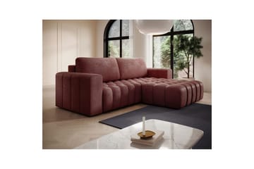 Seksjon Eltap Bonett 250x175x92 cm - Monolith 63, Rosa, Høyre - Møbler - Sofaer - Sovesofaer - Sovesofa divan