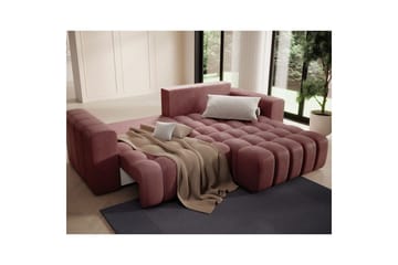 Seksjon Eltap Bonett 250x175x92 cm - Monolith 63, Rosa, Høyre - Møbler - Sofaer - Sovesofaer - Sovesofa divan