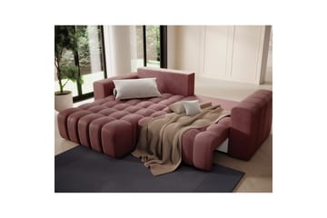 Seksjon Eltap Bonett 250x175x92 cm - Monolith 63, Rosa, Venstre - Møbler - Sofaer - Sovesofaer - Sovesofa divan