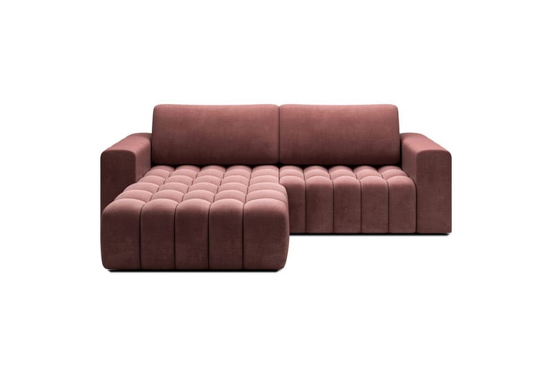 Seksjon Eltap Bonett 250x175x92 cm - Monolith 63, Rosa, Venstre - Møbler - Sofaer - Sovesofaer - Sovesofa divan