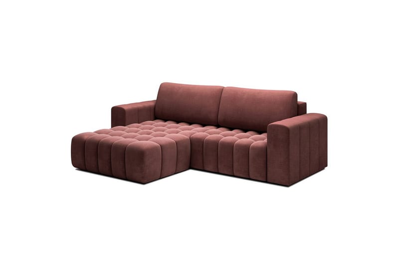 Seksjon Eltap Bonett 250x175x92 cm - Monolith 63, Rosa, Venstre - Møbler - Sofaer - Sovesofaer - Sovesofa divan