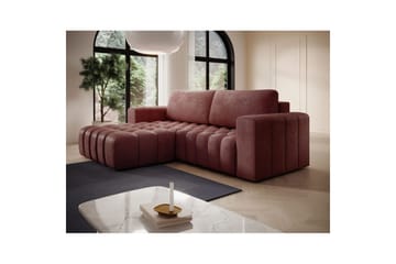 Seksjon Eltap Bonett 250x175x92 cm - Monolith 63, Rosa, Venstre - Møbler - Sofaer - Sovesofaer - Sovesofa divan