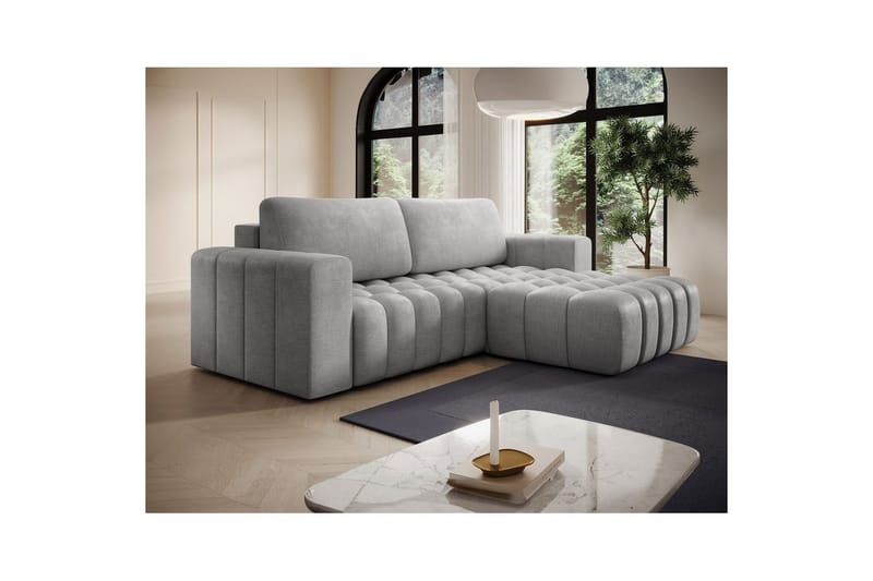 Seksjon Eltap Bonett 250x175x92 cm - Monolith 84, Lys Grå, Høyre - Møbler - Sofaer - Sovesofaer - Sovesofa divan