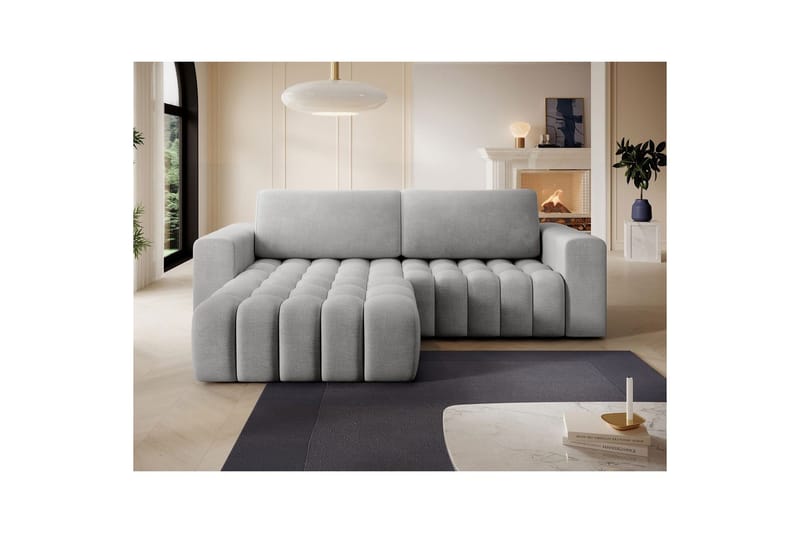 Seksjon Eltap Bonett 250x175x92 cm - Monolith 84, Lys Grå, Venstre - Møbler - Sofaer - Sovesofaer - Sovesofa divan
