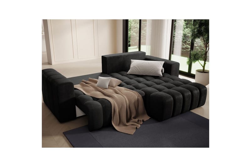 Seksjon Eltap Bonett 250x175x92 cm - Monolith 97, Mørk Grå, Høyre - Møbler - Sofaer - Sovesofaer - Sovesofa divan