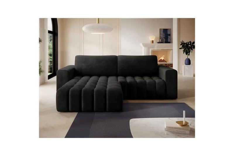 Seksjon Eltap Bonett 250x175x92 cm - Monolith 97, Mørk Grå, Venstre - Møbler - Sofaer - Sovesofaer - Sovesofa divan