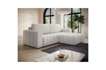 Seksjon Eltap Bonett 250x175x92 cm - Royal 01, Hvit, Høyre - Møbler - Sofaer - Sovesofaer - Sovesofa divan