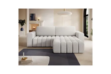 Seksjon Eltap Bonett 250x175x92 cm - Royal 01, Hvit, Høyre - Møbler - Sofaer - Sovesofaer - Sovesofa divan
