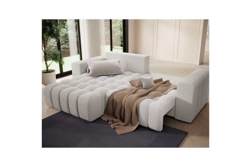 Seksjon Eltap Bonett 250x175x92 cm - Royal 01, Hvit, Venstre - Møbler - Sofaer - Sovesofaer - Sovesofa divan