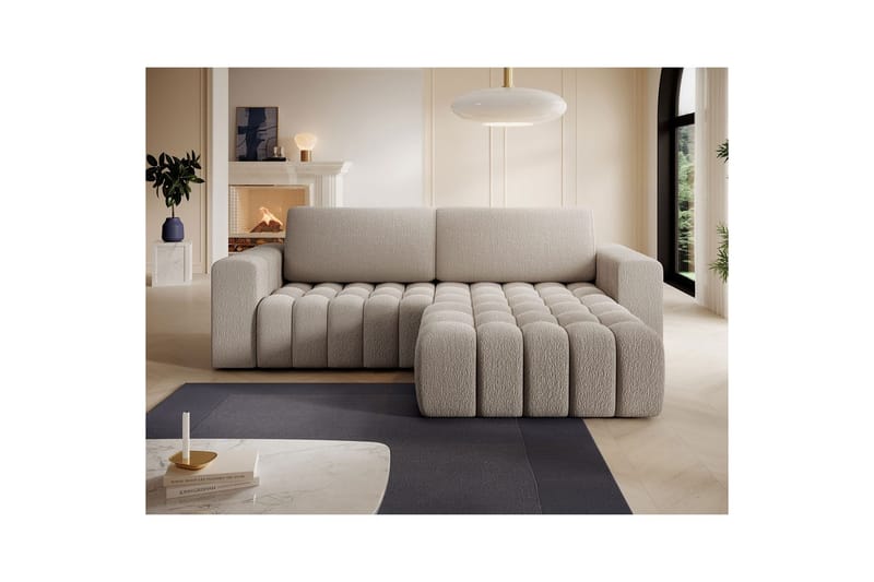 Seksjon Eltap Bonett 250x175x92 cm - Royal 18, Beige, Høyre - Møbler - Sofaer - Sovesofaer - Sovesofa divan