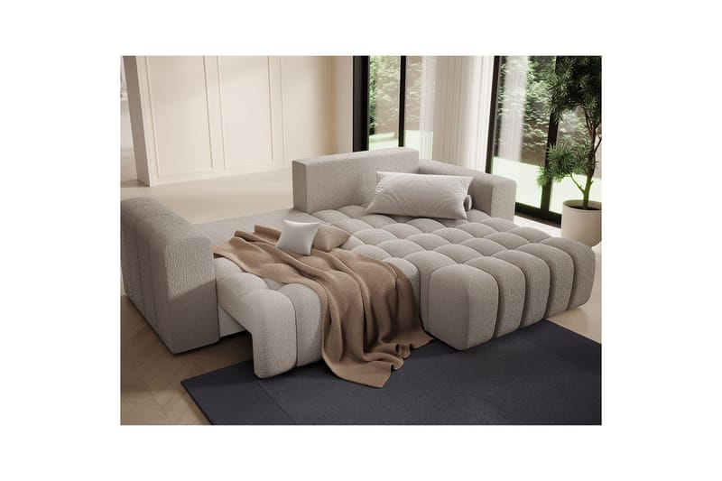 Seksjon Eltap Bonett 250x175x92 cm - Royal 18, Beige, Høyre - Møbler - Sofaer - Sovesofaer - Sovesofa divan