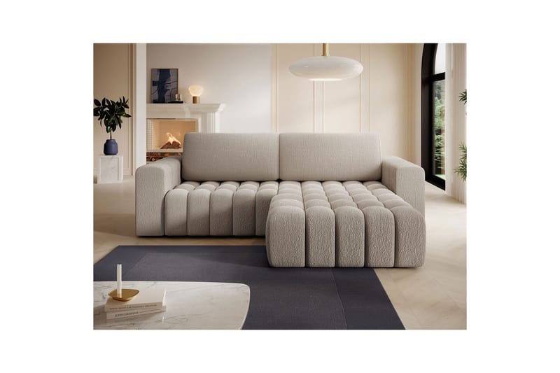 Seksjon Eltap Bonett 250x175x92 cm - Royal 18, Beige, Høyre - Møbler - Sofaer - Sovesofaer - Sovesofa divan