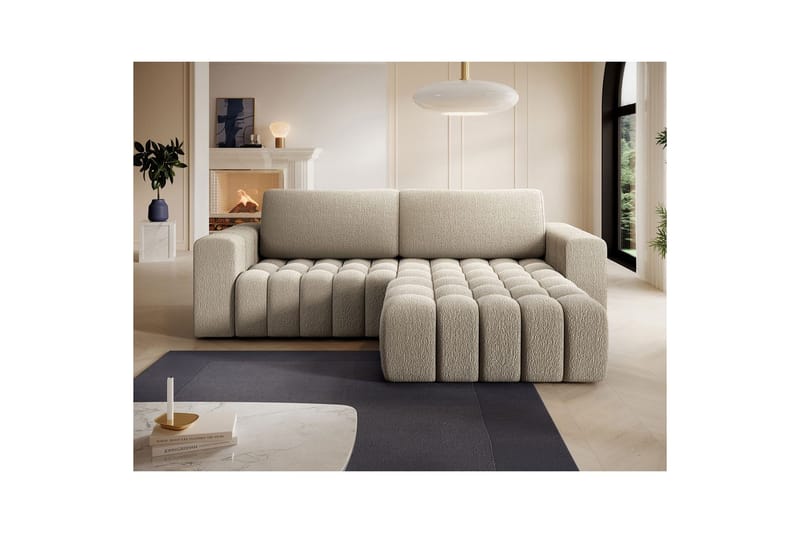 Seksjon Eltap Bonett 250x175x92 cm - Royal 20, Beige, Høyre - Møbler - Sofaer - Sovesofaer - Sovesofa divan