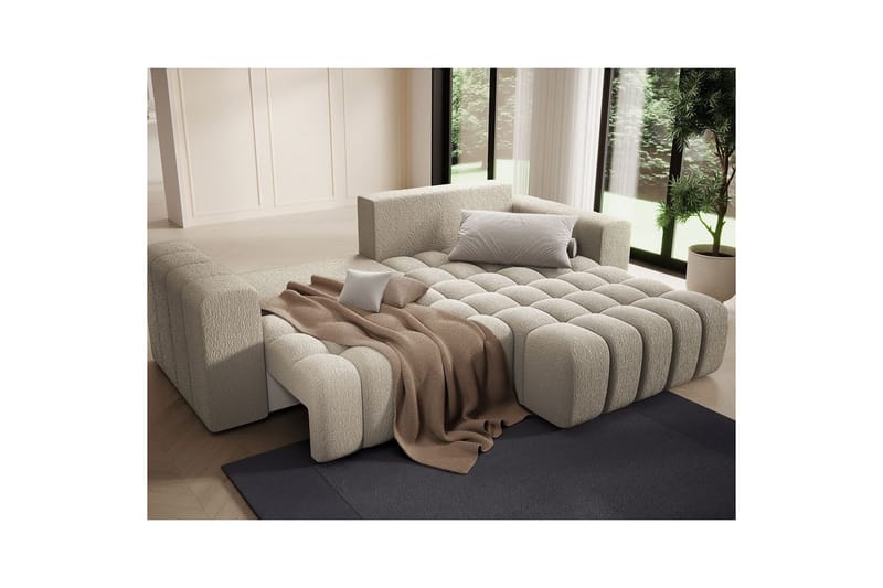 Seksjon Eltap Bonett 250x175x92 cm - Royal 20, Beige, Høyre - Møbler - Sofaer - Sovesofaer - Sovesofa divan