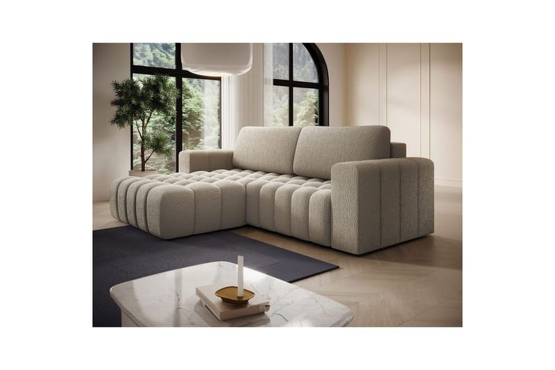 Seksjon Eltap Bonett 250x175x92 cm - Royal 20, Beige, Venstre - Møbler - Sofaer - Sovesofaer - Sovesofa divan