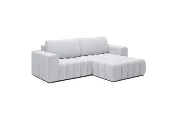 Seksjon Eltap Bonett 250x175x92 cm - Solar 01, Hvit, Høyre - Møbler - Sofaer - Sovesofaer - Sovesofa divan