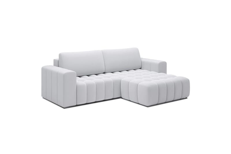Seksjon Eltap Bonett 250x175x92 cm - Solar 01, Hvit, Høyre - Møbler - Sofaer - Sovesofaer - Sovesofa divan