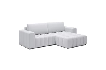 Seksjon Eltap Bonett 250x175x92 cm - Solar 01, Hvit, Høyre - Møbler - Sofaer - Sovesofaer - Sovesofa divan