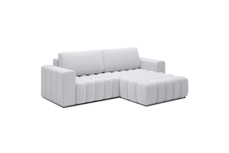 Seksjon Eltap Bonett 250x175x92 cm - Solar 01, Hvit, Høyre - Møbler - Sofaer - Sovesofaer - Sovesofa divan