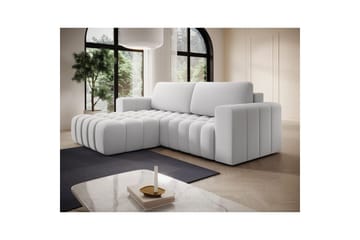 Seksjon Eltap Bonett 250x175x92 cm - Solar 01, Hvit, Venstre - Møbler - Sofaer - Sovesofaer - Sovesofa divan