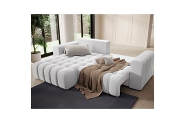 Seksjon Eltap Bonett 250x175x92 cm - Solar 01, Hvit, Venstre - Møbler - Sofaer - Sovesofaer - Sovesofa divan