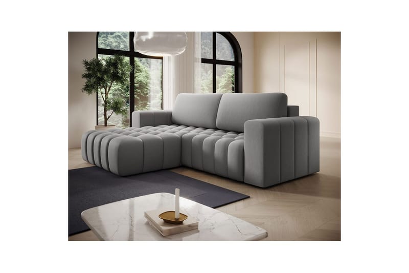 Seksjon Eltap Bonett 250x175x92 cm - Paros 05, Lysegrå, Venstre - Møbler - Sofaer - Sovesofaer - Sovesofa divan