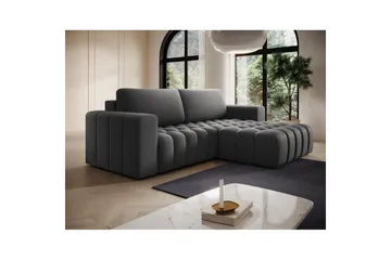 Seksjon Eltap Bonett 250x175x92 cm - Paros 06, grå, Høyre - Møbler - Sofaer - Sovesofaer - Sovesofa divan