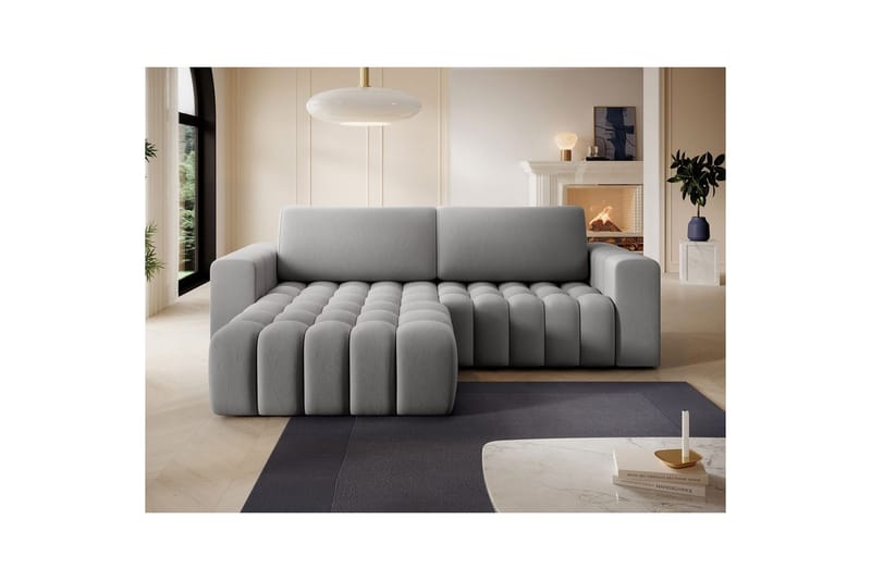 Seksjon Eltap Bonett 250x175x92 cm - Paros 05, Lysegrå, Venstre - Møbler - Sofaer - Sovesofaer - Sovesofa divan