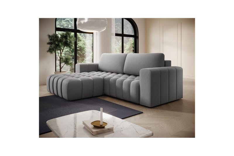 Seksjon Eltap Bonett 250x175x92 cm - Paros 05, Lysegrå, Venstre - Møbler - Sofaer - Sovesofaer - Sovesofa divan