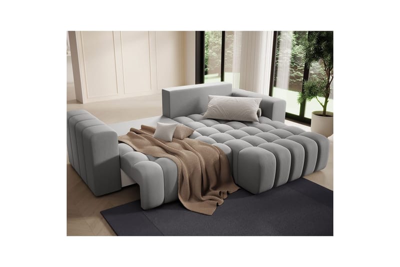 Seksjon Eltap Bonett 250x175x92 cm - Paros 05, Lysegrå, Høyre - Møbler - Sofaer - Sovesofaer - Sovesofa divan