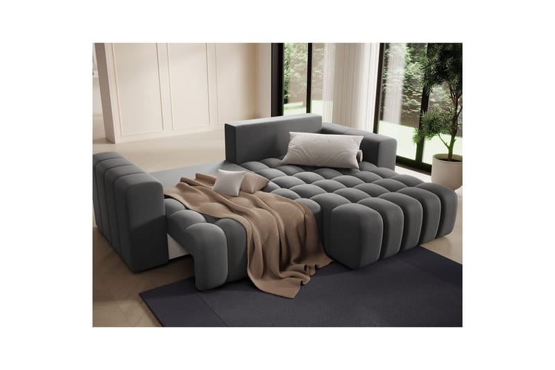 Seksjon Eltap Bonett 250x175x92 cm - Paros 06, grå, Høyre - Møbler - Sofaer - Sovesofaer - Sovesofa divan