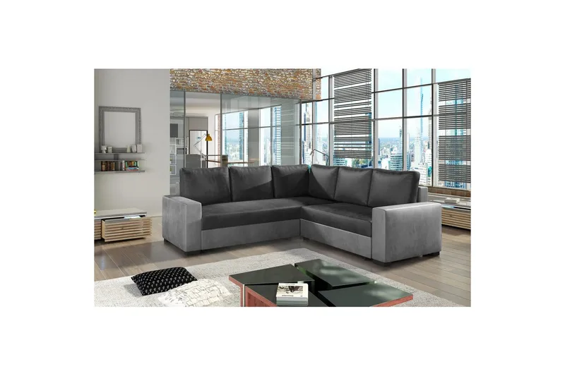 Seksjon Eltap Canis 235x235x89 cm, Monolith 97, Monolith 84, Mørk Grå, Lys Grå