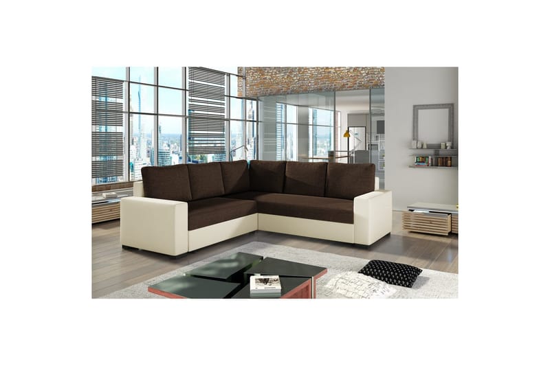 Seksjon Eltap Canis 235x235x89 cm - Sawana 16, Soft 33, Brun - Møbler - Sofaer - Sovesofaer - Hjørnesovesofa
