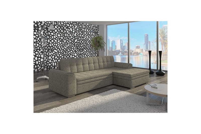 Seksjon Eltap Conforti 275x165x78 cm - Berlin 01, Grå, Høyre - Møbler - Sofaer - Sovesofaer - Sovesofa divan