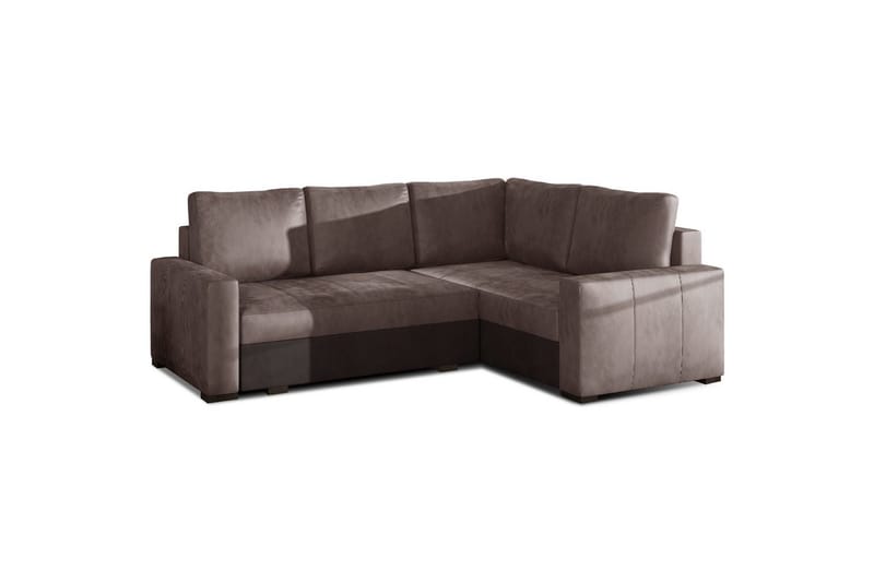 Seksjon Eltap Corona 235x162x90 cm - Monolith 09, Monolith 29, Mørk beige, Brun, Høyre - Møbler - Sofaer - Sovesofaer - Hjørnesovesofa