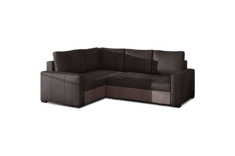 Seksjon Eltap Corona 235x162x90 cm - Monolith 29, Monolith 09, Brun, Mørk beige, Venstre - Møbler - Sofaer - Sovesofaer - Hjørnesovesofa
