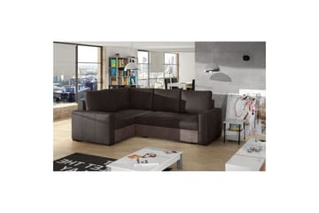 Seksjon Eltap Corona 235x162x90 cm - Monolith 29, Monolith 09, Brun, Mørk beige, Venstre - Møbler - Sofaer - Sovesofaer - Hjørnesovesofa
