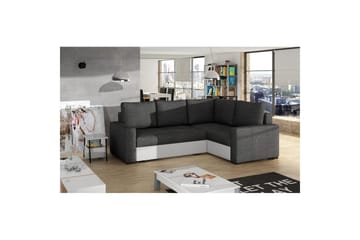 Seksjon Eltap Corona 235x162x90 cm - Sawana 05, Soft 17, Grå, Hvit, Høyre - Møbler - Sofaer - Sovesofaer - Hjørnesovesofa