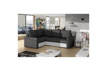 Seksjon Eltap Corona 235x162x90 cm - Sawana 05, Soft 17, Grå, Hvit, Venstre - Møbler - Sofaer - Sovesofaer - Hjørnesovesofa