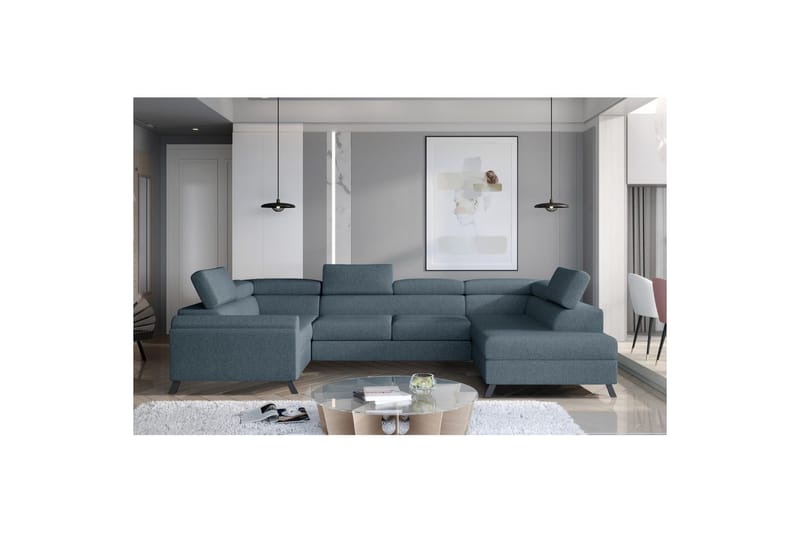 Seksjon Eltap Escada 336x200x92 cm - Grande 75, Grønn, Høyre - Møbler - Sofaer - Sovesofaer - Hjørnesovesofa