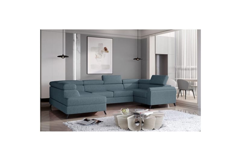 Seksjon Eltap Escada 336x200x92 cm - Grande 75, Grønn, Venstre - Møbler - Sofaer - Sovesofaer - Hjørnesovesofa