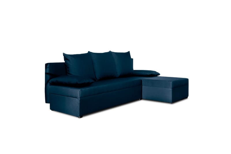 Seksjon Eltap Gino 201x143x90 cm - Nube 40, Blå - Møbler - Sofaer - Sovesofaer - Sovesofa divan
