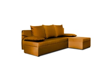 Seksjon Eltap Gino 201x143x90 cm - Nube 45, Gul - Møbler - Sofaer - Sovesofaer - Sovesofa divan